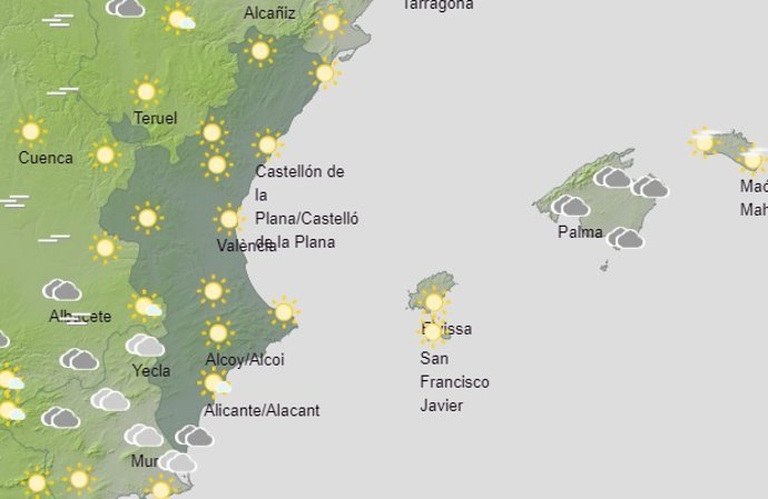 Predicción del tiempo para este domingo, 20 diciembre