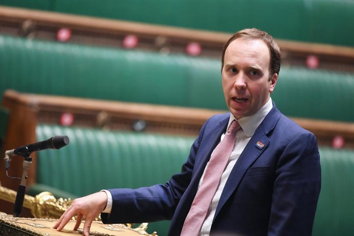 El ministro de Sanidad británico, Matt Hancock 