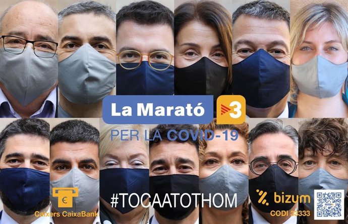 Els 13 consellers de la Generalitat participen en la campanya de promoció de La Marató.