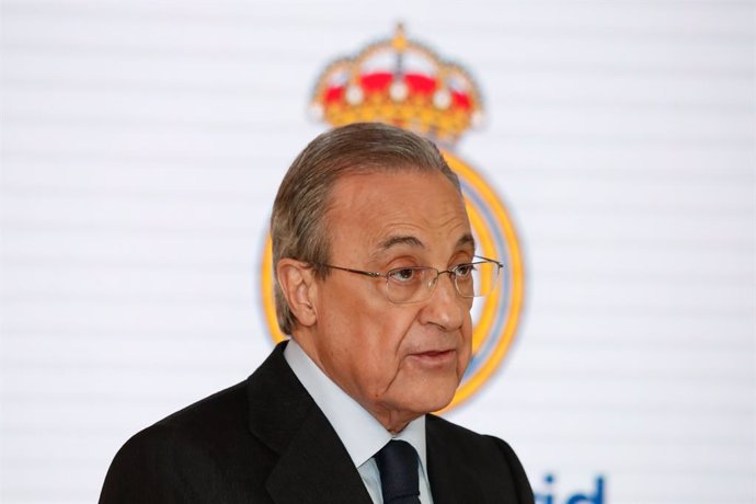 Florentino Perez, President of Real Madrid, attends during the presentation of the Corazon Classic Match 2020 between Real Madrid Leyends and Porto FC Leyends at Santiago Bernabéu Stadium on December 12, 2019.