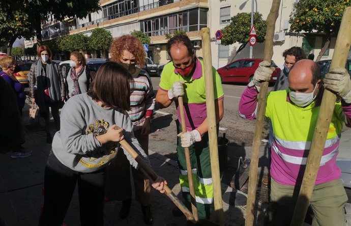 Castaño inicia la campaña de plantaciones en Alcosa