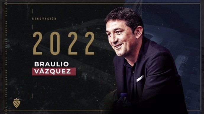 Braulio Vázquez renueva como director deportivo de Osasuna hasta 2022