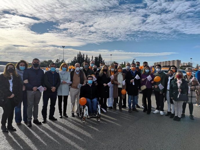 Cargos del PP de Cádiz en la manifestación contra la Ley Celaá en Jerez
