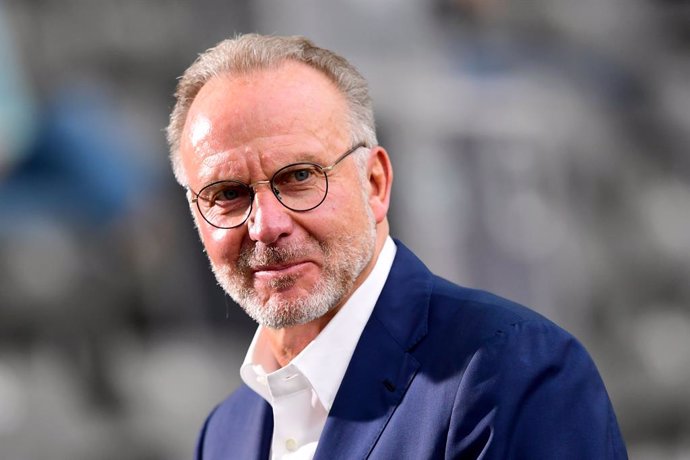 FILED - 04 July 2020, Berlin: Bayern Munich chairman Karl-Heinz Rummenigge attends the German DFB-Pokal final soccer match between Bayer Leverkusen and FC Bayern Munich at the Olympic Stadium. Rummenigge has hailed the strength of the Bundesliga after f