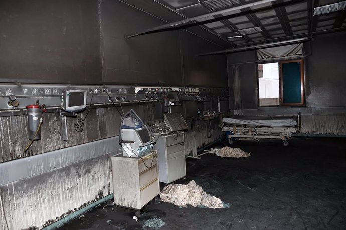 Incendio en una unidad de cuidados intensivos (UCI) para enfermos de coronavirus en un hospital de Gaziantep, Turquía