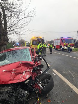 Un fallecido y un herido grave en un choque frontal entre vehículos en la M-507