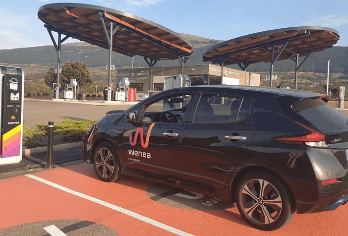 Punto de recarga de coches eléctricos.