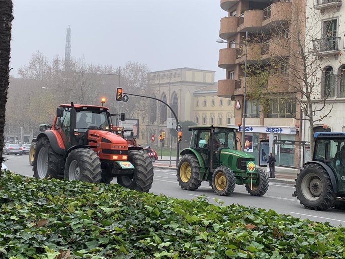 Tractorada de Unió de Pagesos, este lunes en Lleida
