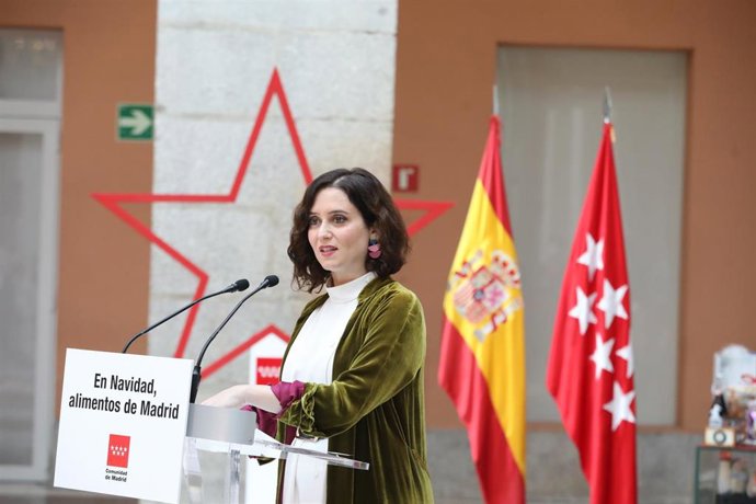 La presidenta de la Comunidad de Madrid, Isabel Díaz Ayuso