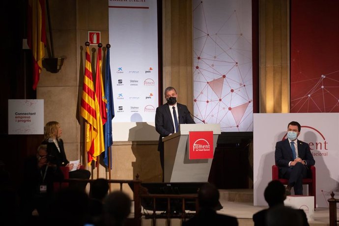 El teniente de alcalde de Barcelona, Jaume Collboni, en la entrega de Premios Carles Ferrer Salat 2020