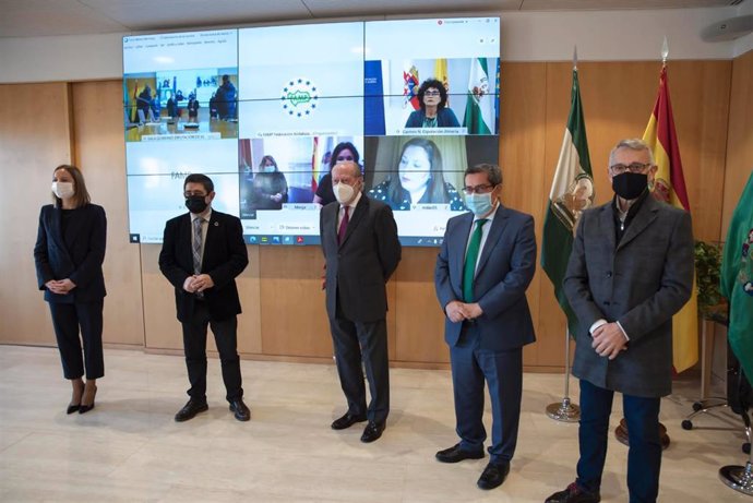 Imagen de los presidentes de las diputaciones andaluzas, que han presentado 2.168 proyectos a los fondos Next Generation.