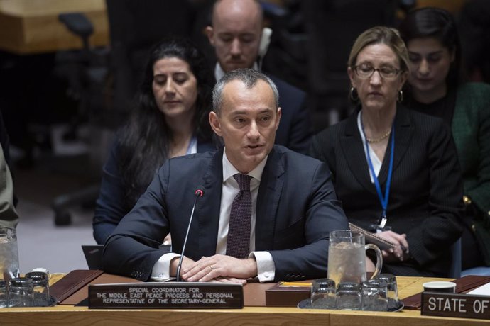 El coordinador especial de Naciones Unidas para el Proceso de Paz en Oriente Próximo, Nickolay Mladenov