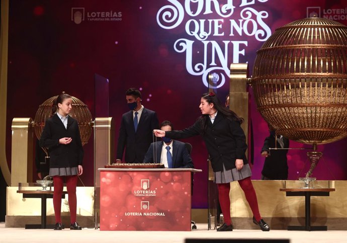 Sorteig Extraordinari de la Rifa de Nadal 2020, al Teatro Real. Madrid (Espanya), 22 de desembre del 2020.