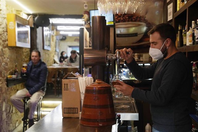 Interior de un bar en Santiago de Compostela.