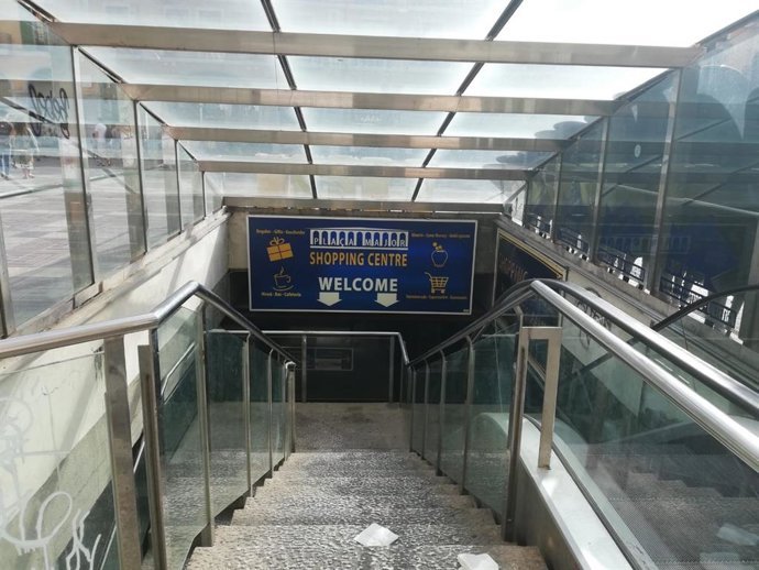 Entrada a las galerías comerciales de la Plaza Mayor de Palma de Mallorca (imagen de archivo).