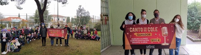 CEIP Narciso Alonso Cortés y CEIP Alonso Berruguete, ganadores del concurso de canciones de Navidad de Vallsur