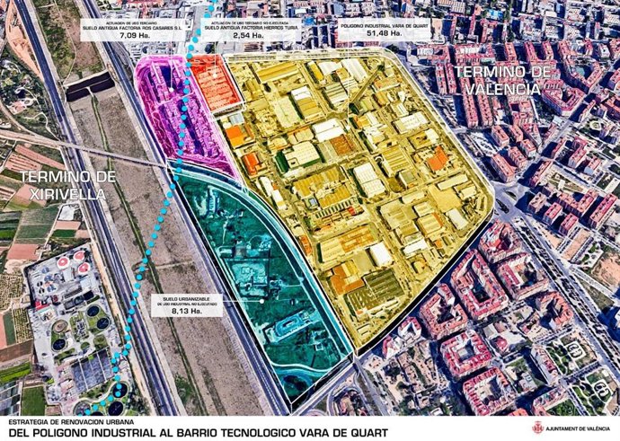 EL AYUNTAMIENTO DE VALNCIA PREPARA LA TRANSFORMACIÓN DEL POLÍGONO INDUSTRIAL VARA DE QUART EN DISTRITO INNOVADOR