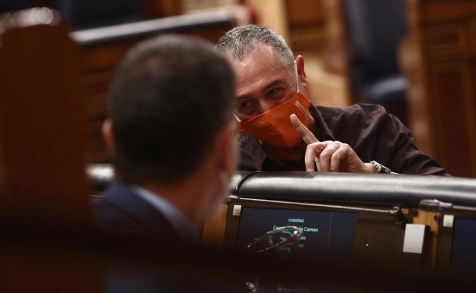 El diputado de Compromís, Joan Baldoví durante una sesión de control al Gobierno en el Congreso