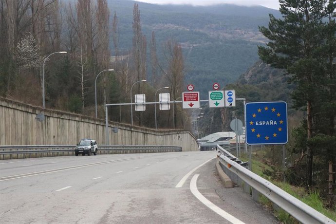 El paso fronterizo entre España y Andorra.