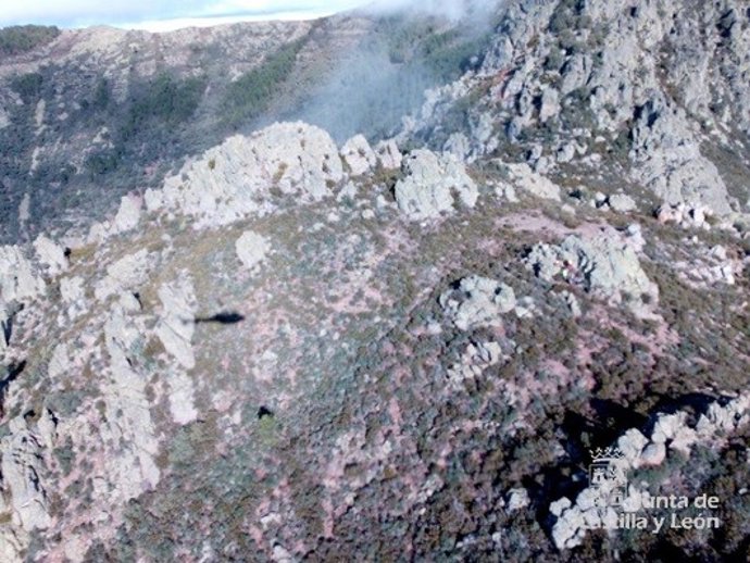 Rescate del senderista accidentado en La Alberca.