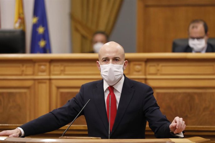 El diputado de Cs David Muñoz, en el debate de presupuestos de las Cortes.