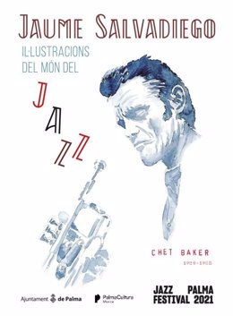 Cartel de la exposición 'Illustracions del món del jazz de Jaume Salvadiego'.