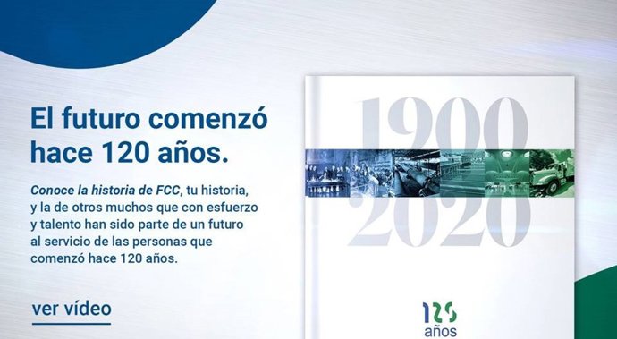 Imagen con el libro de FCC sobre sus 120 años de historia