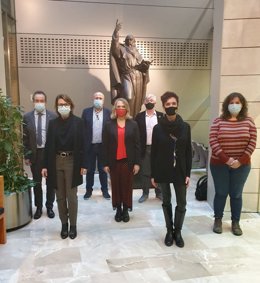 Representantes del intergurpo 'Pau i llibertat per al poble sahrauí'.