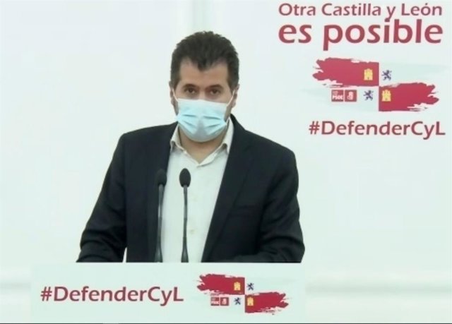 Luis Tudancia, durante su comparecencia para hacer balance del año y previsiones de futuro.