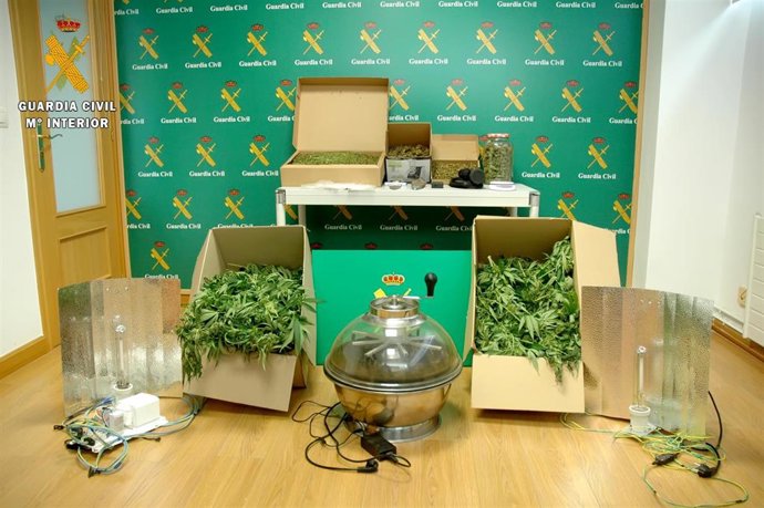 Droga aprehendida tras el robo en una vivienda de la localidad palentina de Grijota.