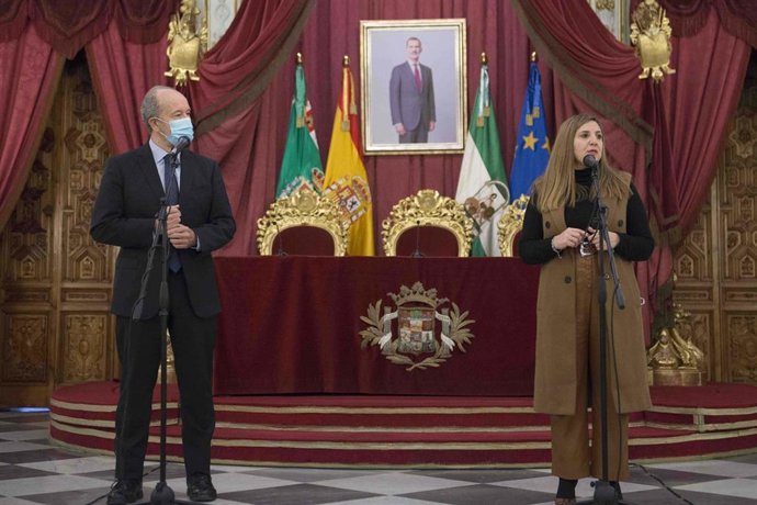 Juan Carlos Campo e Irene García en Diputación