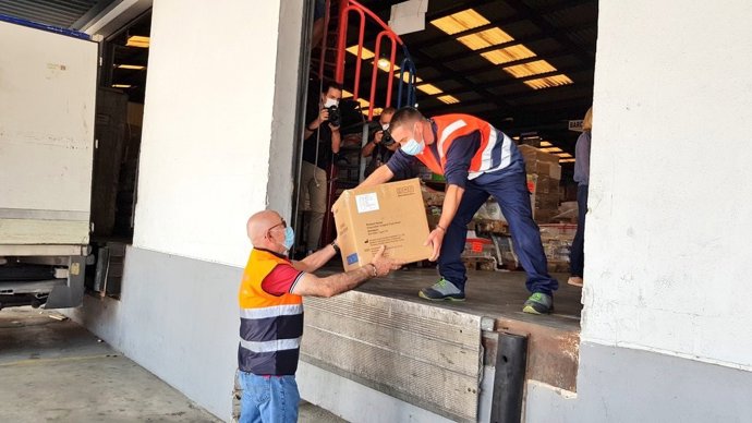 Reparto de mascarillas