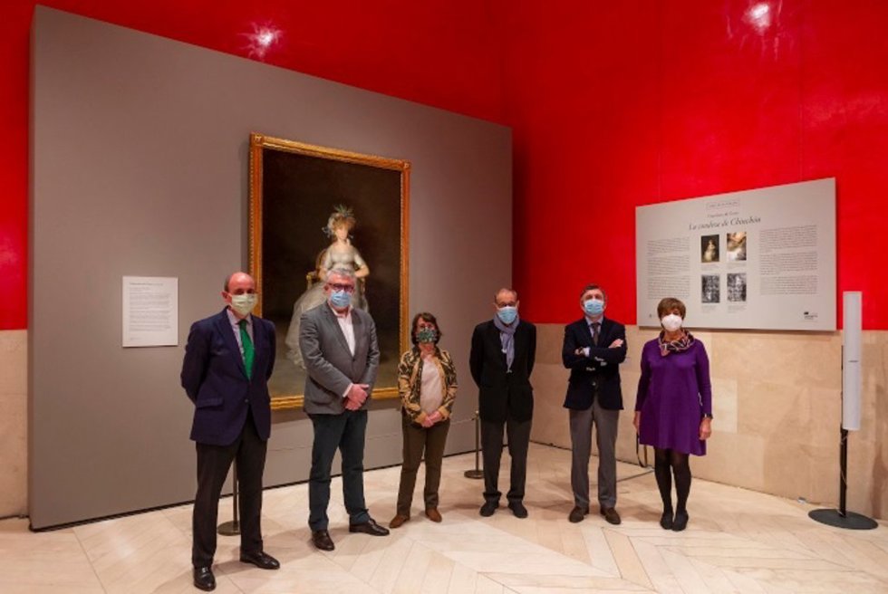 De izquierda a derecha: Ramón Castresana, Director Fundación Iberdrola España; Miguel Falomir, Director Museo Nacional del Prado; Elisa Mora, Restauradora de la obra Museo Nacional del Prado; Javier Solana, Presidente del Real Patronato del Museo Nacion