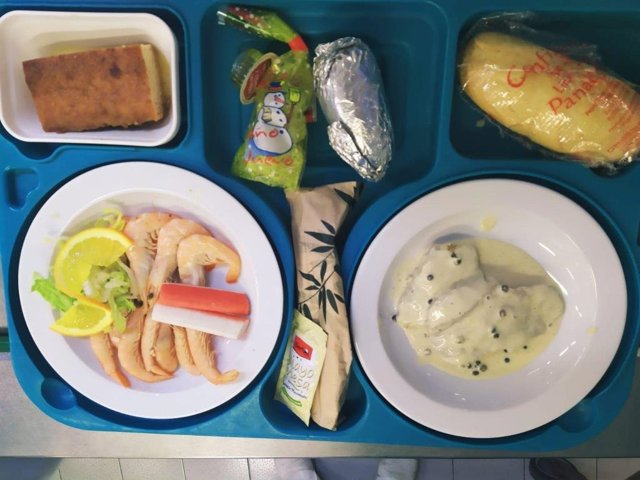 Imagen de archivo de un menú especial de Navidad.