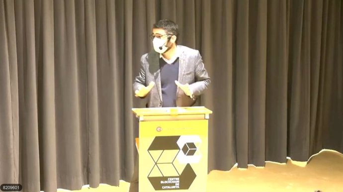 Jordi Puigneró, conseller de Políticas Digitales en la presentación del Centro Blockchain de Catalunya