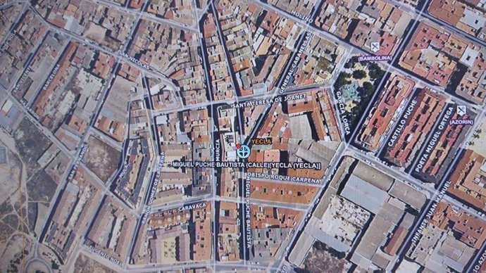 Imagen aérea del lugar del accidente