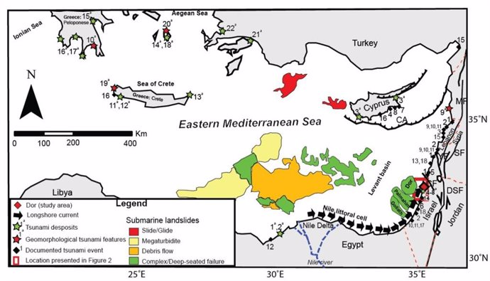 Reconstrucción geológica en el Mediterráneo Oriental para el estudio