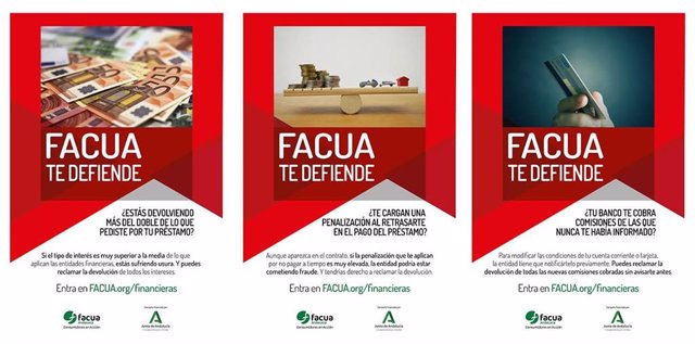 Imagen de la campaña de Facua para informar de los abusos de la banca.