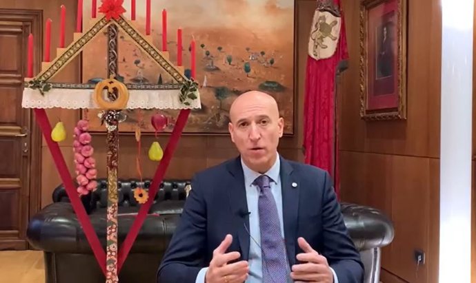 Captura del vídeo con el mensaje del alcalde de León.