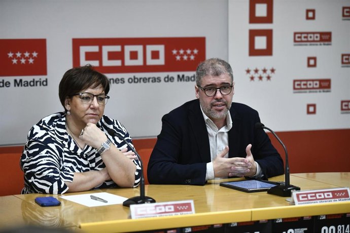 La secretaria de Acción Sindical, Mari Cruz Vicente y el secretario general de CCOO, Unai Sordo, en una imagen de archivo
