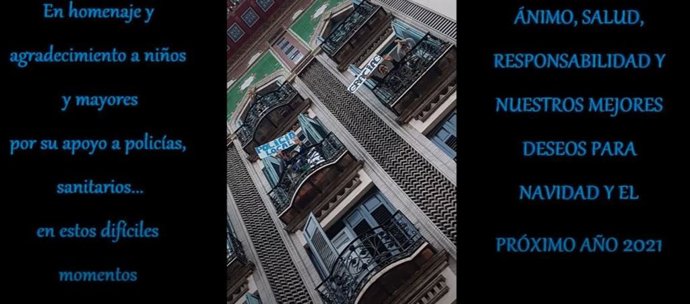 Mensaje en un video elaborado por la Policía Local de Málaga para dar las gracias a niños y mayores por su apoyo durante el confinamiento