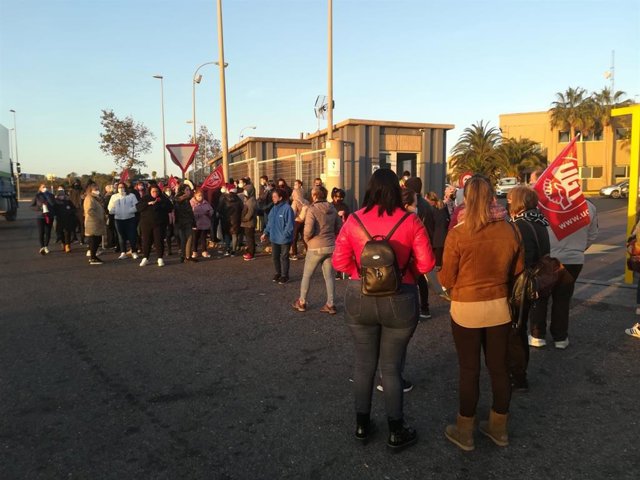 Piquete este 24 de diciembre durante la huelga del manipulado