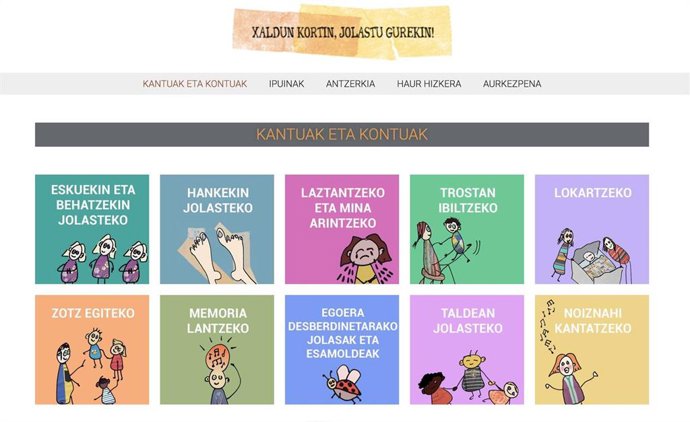 El Departamento de Educación del Gobierno de Navarra publica la página web 'Xaldun Kortin'.
