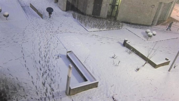 Nieve en las calles de Euskadi