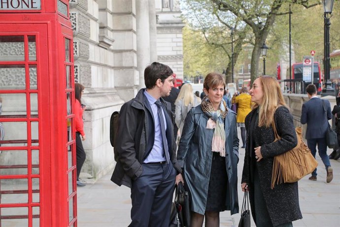 Arantxa Tapia durante una de sus visitas a Londres