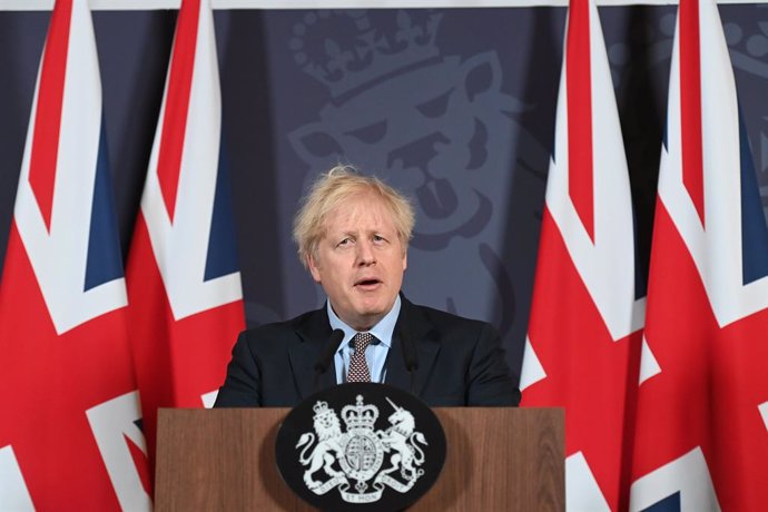 24 December 2020, England, London: British Prime Minister Boris Johnson speaks during a media briefing in Downing Street, on the post-Brexit trade deal agreement. Britain and the European Union have struck a historic post-Brexit trade deal just days bef