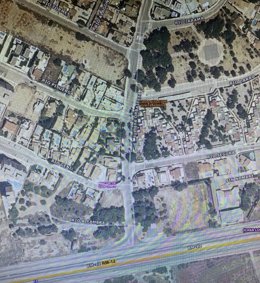 Lugar de la urbanización Playa Honda en la que ha tenido lugar el incendio