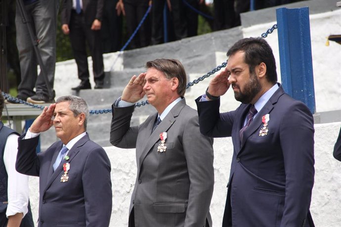 El presidente de Brasil, Jair Bolsonaro, en una graduación militar