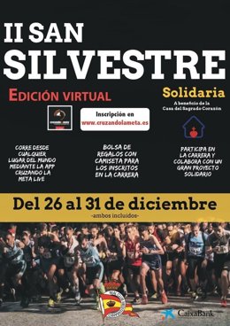 Cartel de la II San Silvestre Solidaria del Real Club Mediterráneo de Málaga