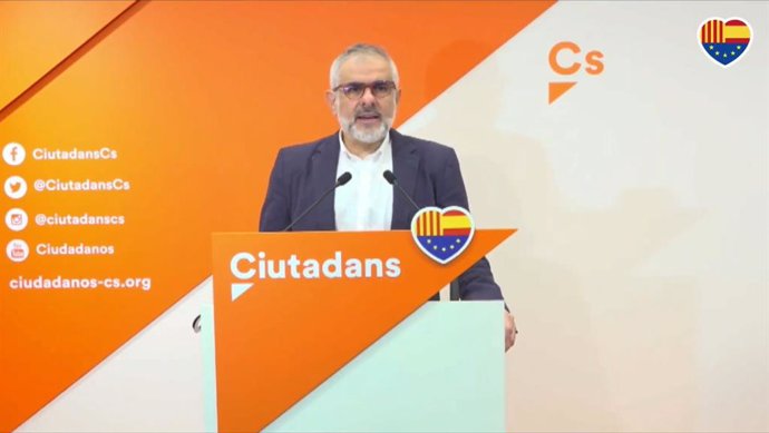 Carlos Carrizosa (Cs) en la rueda de prensa